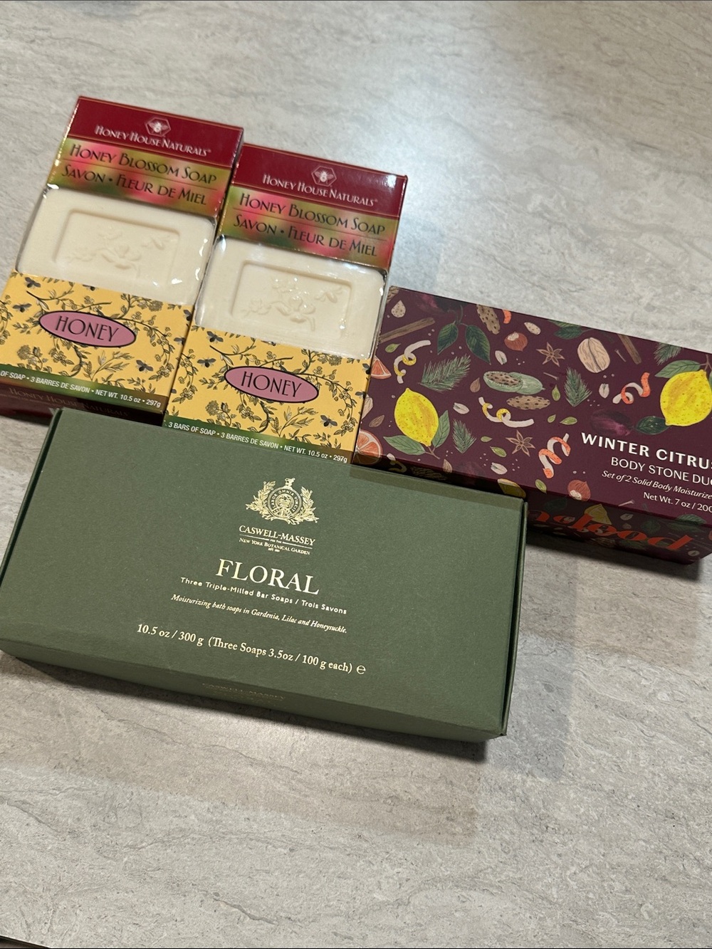 Floral Triple-Milled Bar Soap - Green (3-Pack)